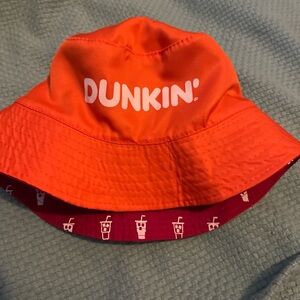 COPY - Dunkin Donuts Reversible Bucket Hat 2023 Orange Pink Summer Sun Iced Cof…